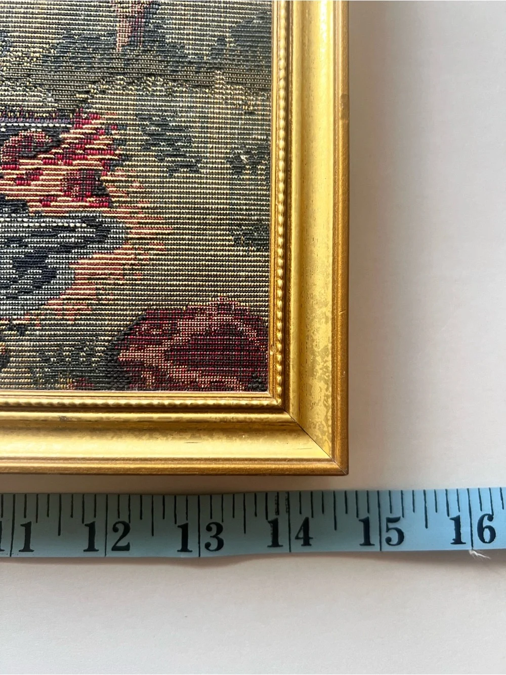 Vintage Needle Point Tapestry Fly Fishing Outdoor Scene Framed Wall Art